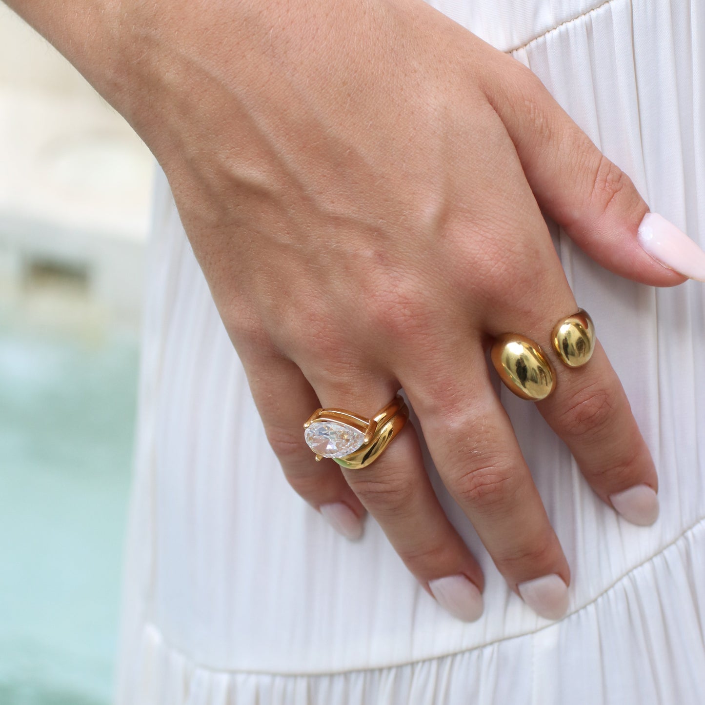 Bague Mariah, bijou en acier inoxydable résistant à l'eau — Rélia Bijoux