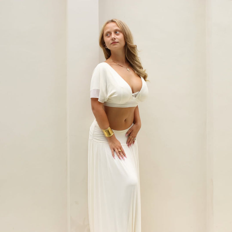 Publication Instagram Rélia Bijoux : le collier Tiphaine et la manchette Rozalia portés